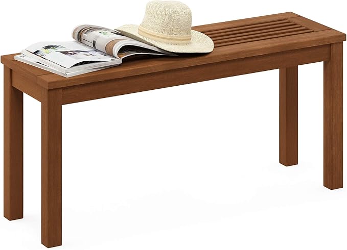 Furinno FG181110-C Tioman Outdoor Backless Bench, Natural,1-Pack