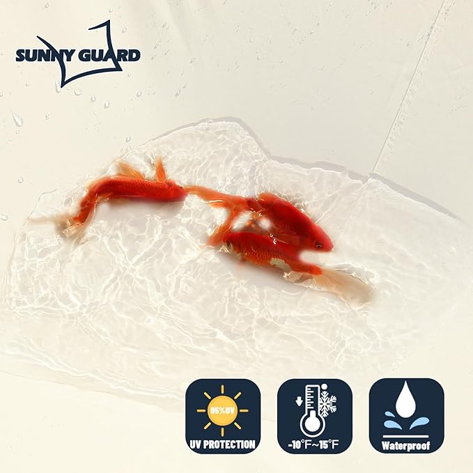 SUNNY GUARD Waterproof Sun Shade Sail 12'x24'x26.8' Cream Right Triangle UV Block Sunshade for Backyard Yard Deck Patio Garden Outdoor Activities and Facility(Customized)