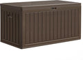 YITAHOME 90 Gallon Large Deck Box with Side Handles, Outdoor Double-Wall Storage for Patio Furniture Cushions, Garden Pool Accessories, Waterproof & Lockable