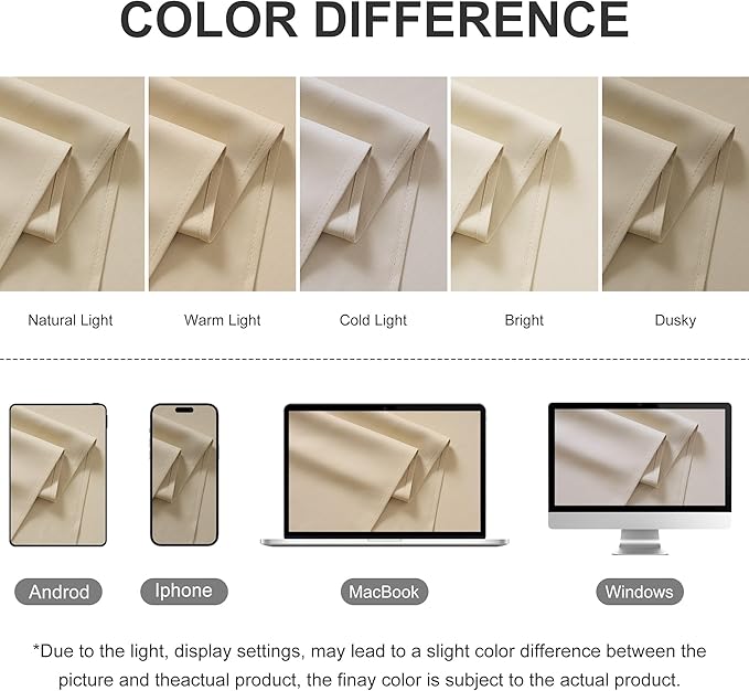 RYB HOME Extra Wide Outdoor Curtains for Patio Waterproof Heavy Duty Thermal Insulated in Summer Full Coverage Privacy for Porch, Cabana & Pool, W150 x L84, Biscotti Beige, 1 Panel