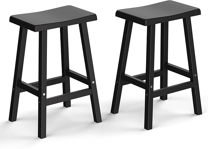 Outdoor Bar Stools,All-Weather Barstools for Patio, Balcony, or Kitchen Counter（29inch）
