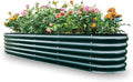 Gardmax Galvanized Raised Garden Bed, Lightweight Planter Boxes Outdoor with Easy Assembly, Large Garden Bed for Vegetables, Fruits, Flower Dark Green 8FT