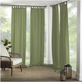 Elrene Home Fashions Matine Weatherproof Tab-Top Indoor/Outdoor Solid Color Curtain Panel for Porch, Pergola, Patio, Deck, 52”W x 95”L, Green