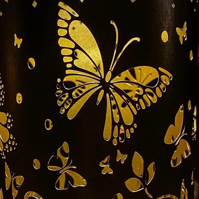 4 Pack Butterfly Birthday Gifts for Women Mom Grandma Solar Lanterns Outdoor Waterproof Garden Decor Hanging LED Decorative Light for Patio Yard Lawn Gardening Gifts