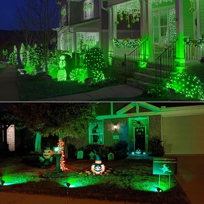 T-SUN Solar Lights Outdoor Waterproof IP65, 6Pack LED Solar Spot Lights Color Changing IP65 Waterproof Smart Auto On/Off for Outside Landscape Garden Yard Lawn Pathway Patio Driveway