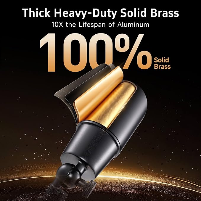 Gardenreet Solid Brass Spot Lights - Black Low Voltage Landscape Spotlight Outdoor, 12V LED Uplights Wired, Waterproof Electric for Patio Wall with 4000K Bright White MR16 Bulb (6 Pack)