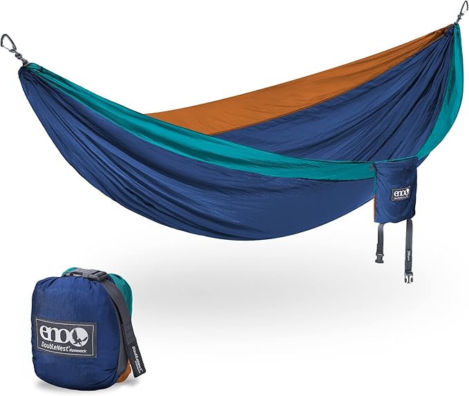 ENO, Eagles Nest Outfitters DoubleNest Lightweight Camping Hammock, 1 to 2 Person, Special Edition Colors, ATC