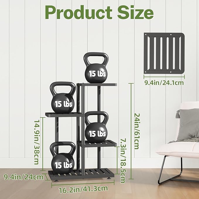 iDavosic.ly Plant Stand Indoor Outdoor, 3-Tier Tall Metal Flower Shelf for Heavy-Duty Large Planters, Corner Orchid Display Rack for Living Room Balcony Patio Porch, Space Saving, Modern Black