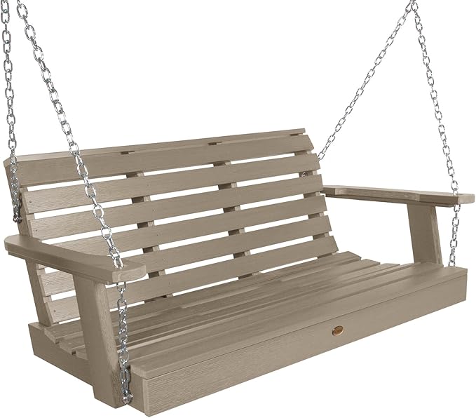Highwood Weatherly Porch Swing, 4 Feet, Woodland Brown