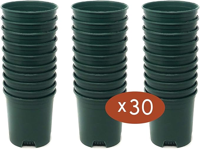Wholesale Bulk Nursery Pot 4 Inch Green Plastic Planters 30-Pack 0.25 Gallon Pots for Outdoor Indoor Plants Gardening Flower with Drainage Holes