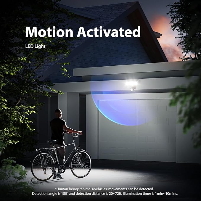 Onforu 100W LED Motion Sensor Outdoor Lights, Dusk to Dawn Flood Light Outdoor Motion Sensor, Hardwired Security Lights Floodlights Outside 11000LM 6500K Daylight IP65 Waterproof (Brown)
