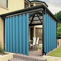 BONZER Waterproof Indoor/Outdoor Curtains for Patio Thick Privacy Wide Grommet Curtains for Bedroom, Living Room, Porch, Pergola, Cabana, 1 Panel, 110W x 95L inch, Teal