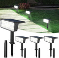 T-SUN Solar Spot Lights Outdoor 4 Pack, 49 LED 2 Lighting Modes, IP65 Waterproof Landscape Spotlights, 2 in 1 Auto On/Off Solar Lights for Yard, Garden, Driveway, Pathway (White)