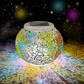 Aukora Color Changing Solar Powered Glass Ball Garden Lights, Solar Lantern Outdoor Table Lights Waterproof Led Night Light for Garden Patio Party Yard Indoor Decora Ideal Gift(Multi-Colored Glass)