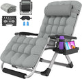 Suteck Oversized Zero Gravity Chair,33In XXL Outdoor Recliner Chair w/Removable Cushion&Headrest, Camping Lounge Chair w/Upgraded Lock&Footrest, Reclining Patio Chairs for Indoor Outdoor,500LBS