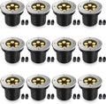 JESLED Outdoor Landscape Lights, 6W LED In Ground Well Lights, 12V 24V 3000K Warm White, IP67 Waterproof Low Voltage Landscaping Spotlight for Driveway Deck Step Yard Fence Garden Pathway (12 Pack)