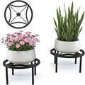 TOSKING 2-Pack Plant Stands - Heavy Duty Low Plant Stand, No Assembly Required Risers for Potted Plants Indoor and Outdoor, Ready to Use(10.24" Diameter)