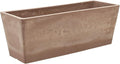 Arcadia Garden Products PSW U45TP Plastic/Stone/Wood Composite Simplicity Window Box, No Drainage Hole (Drillable), 17.5" x 7" x 6", Taupe