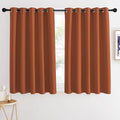 NICETOWN Blackout Curtains 54 Inches Long, Thermal Insulated Room Darkening Curtains for Bedroom, Window Treatment Drapes for Living Room Nursery (W66 x L54 Inch, Burnt Orange, 1 Panel)