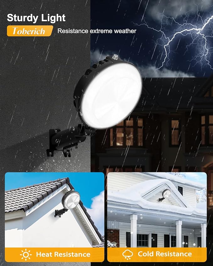 LED Barn Light 4 Packs, 150W 20000LM Yard Area Lights Dusk to Dawn Outdoor Lighting with Upgraded Photocell 6500K Adjustable Angle Daylight IP66 Waterproof Street Lights for Farmhouse/Garage