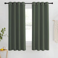 NICETOWN Blackout Curtains 63 Inhces Long for Half Windows, Thermal Curtain Grommet Room Darkening Window Treatment for Bedroom Living Room, Dark Mallard, 1 Panel, W46 x L63