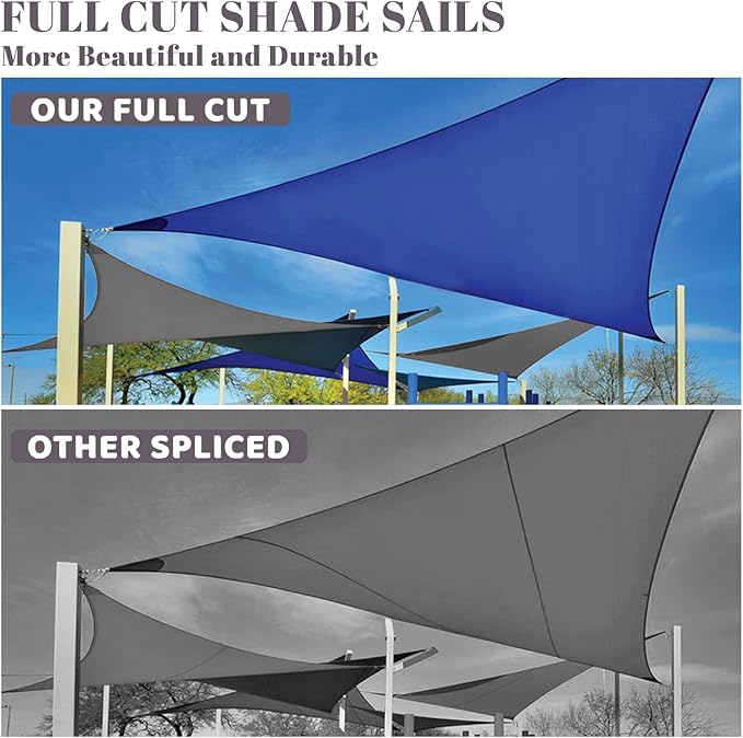SUNLAX Custom Size 10'x18'x20.6' Dark Grey (Gray) Sun Shade Sail Right Triangle UV Block Sunshade for Backyard Yard Deck Patio Garden Outdoor Facility (Customized)