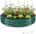 Round Galvanized Raised Garden Bed, 6x6FT, 12" Depth for Outdoor Gardening, Heavy Duty Metal Planter Box for Vegetables, Flowers & Herbs, Rust-Resistant, Easy DIY Assembly