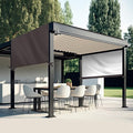 Universal Pergola Replacement Canopy Outdoor Canopy Shade Cover Waterproof Shade Top Cover for Outdoor Patio Porch Backyard(12 x 10 ft,Coffee)