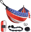 Gold Armour Camping Hammock - XL Double Hammock Portable Hammock Camping Accessories Gear for Outdoor Indoor with Tree Straps, USA Based Brand (Flag)