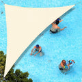 SUNLAX Custom Size 10'x18'x20.6' Beige (Cream) Sun Shade Sail Right Triangle UV Block Sunshade for Backyard Yard Deck Patio Garden Outdoor Facility (Customized)