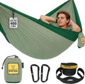Wise Owl Outfitters Camping Hammock – 500lbs Portable Hammock with Tree Straps - Travel, Backpacking, Hiking, Outdoors Camping Gear - Single or Double