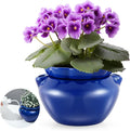1 Sets African Violet Pots 7.5 Inch Self Watering Pot for Indoor Ceramic Self Watering Planter for Flower Lovers Ideal Plant Pot Thriving Flower Maintenance