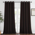 NICETOWN Blackout Curtains 120 inch Length for Sliding Glass Door, Grommet Thermal Insulated Room Darkening Sound Reducing Drapes for Room Divider, 1 Panel, W52 x L120, Toffee Brown
