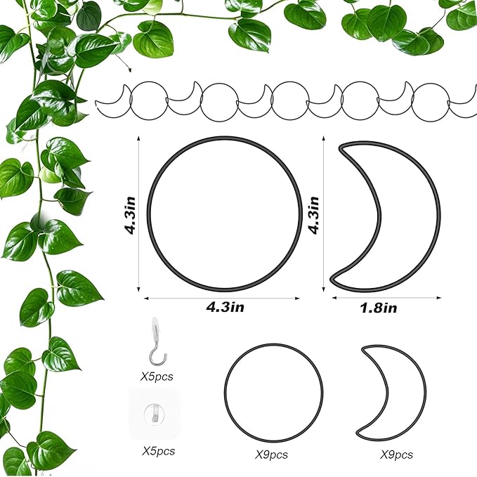 18 Pcs Chain Trellis for Climbing Plants Indoor Outdoor,Wall Plant Vine Climbing Support for Potted Plants,Houseplant Accessorie for Climbing Plants Pertains to Monstera,Pothos,Ivy,Wisteria