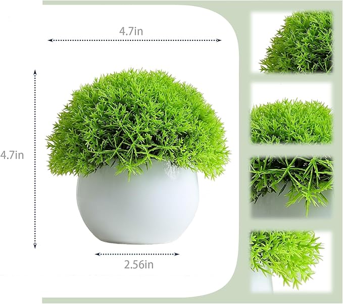 Fake Plants 4 Packs Artificial Potted Plants Faux Greenery Small Fake Shelf or Desk Greenery for Home Indoor,Faux-Indoor-Living Room-Home-Outdoor