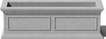 Veradek Brixton Window Box Plastic Planter - Large Rectangular Planter for Outdoor Balcony/Windowsill | Crack-Resistant All-Weather | Classic Estate Design for Flowers, Herbs, Succulents