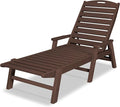 POLYWOOD NCC2280MA-P Nautical Arms Chaise, Mahogany