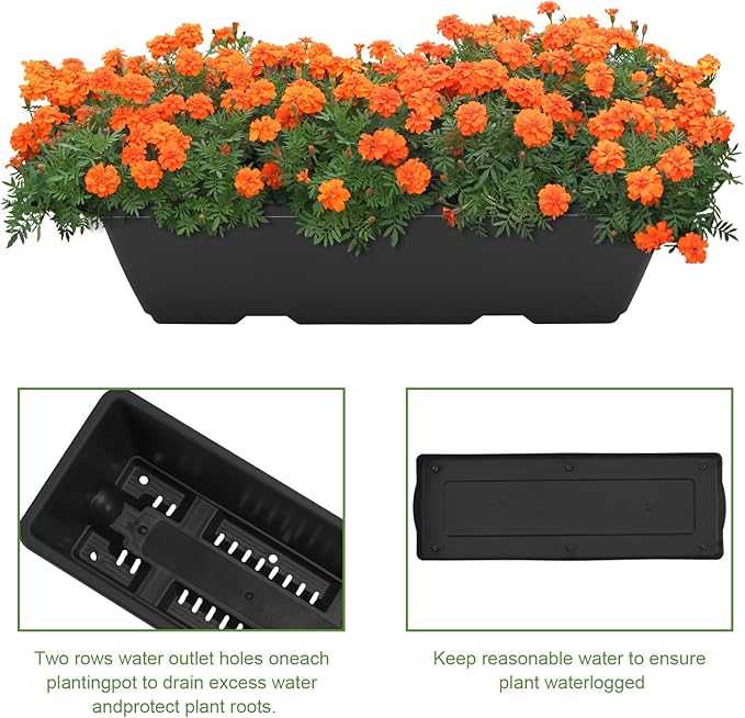 5 Tier Vertical Raised Garden Bed Planter Box, Vertical Raised Bed with Drainage Holes for Indoor Outdoor Herbs Flowers Vegetables Plants, Black