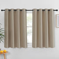 NICETOWN Taupe Blackout Curtain for Living Room - Solid Thermal Insulated Grommet Blackout Panel/Drape for Bedroom Kitchen Window (1 Panel, 52 inches Wide by 54 inches Long)