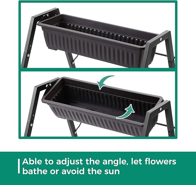 Raised Garden Planter Bed, Tiered Planter Stand with 5 Boxes, 25" Long*30" Wide*31" Tall, Vertical Raised Garden Bed for Herbs, Flowers, or Vegetables in Patio Balcony Indoor Outdoor