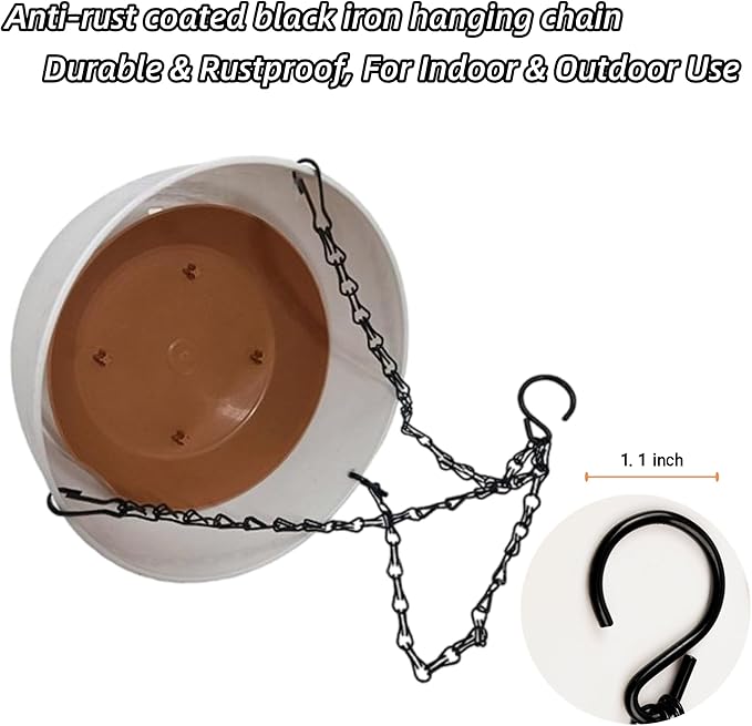 20 Inch Hanging Baskets Chain, Hanging Chains with Hooks Flower Pot Chain Replacement Plant Hangers for Planters, Bird Feeders and Lanterns (Classic, 4)