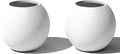 Veradek Strata Series Sphere Round Planter for Patio & Backyard | Durable Plastic-Stone Material | Modern Décor for Tall Trees and Plants