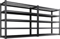 Set of 2 Garage Shelving-3500 lbs 5 Tier Storage Shelves,Adjustable Heavy Duty Metal Shelving Unit and Storage Large Wire Rack,Utility Steel Shelf for Warehouse Industrial Pantry Basement -72"x59"x20"