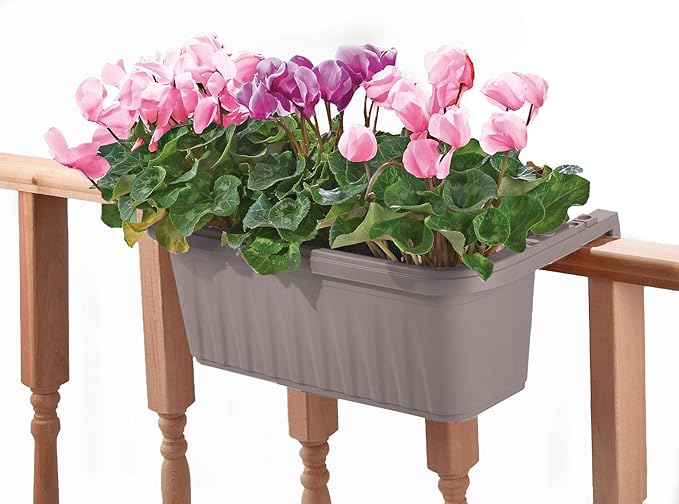 Apollo Exports International 24" Adjustable Railing Planter, Driftwood
