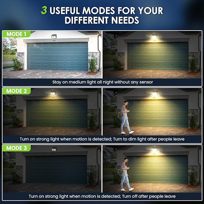 CLAONER Solar Lights Outdoor [𝟖 𝐏𝐚𝐜𝐤/126 LED], Wireless Motion Sensor Lights, IP65 Waterproof Security Lights 3 Modes, 270° Lighting Angle, Ultra-Bright Wall Lights for Deck Patio Fence Garage