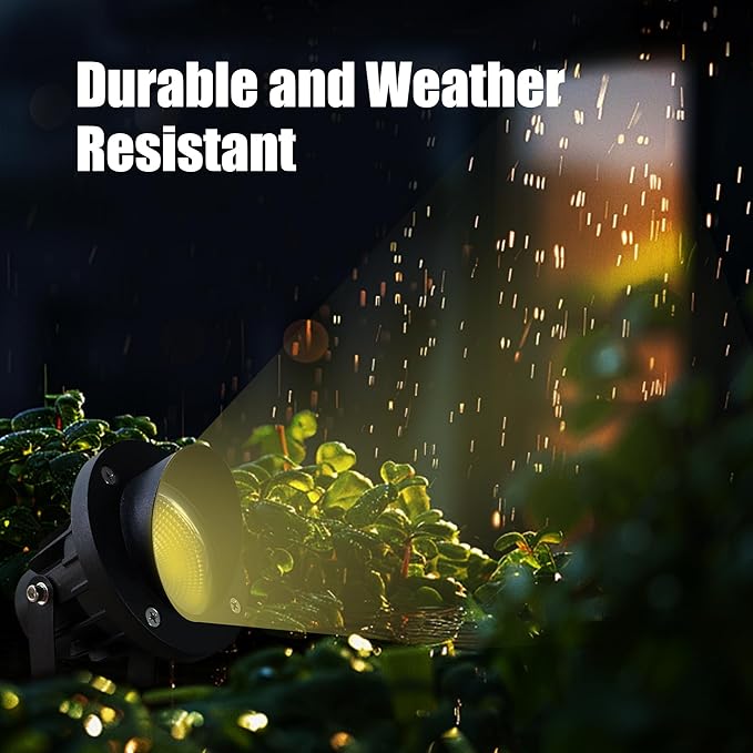 Spotlight for Outdoor 120V 20W Warm White - Waterproof Spotlight Outdoor Ideal for Garden, Flag, House, Yard, Christmas, Halloween - Perfect Spot Lights for Any Weather