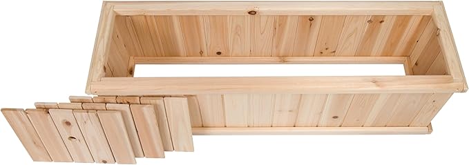 Shine Company Premium Cedar Raised Garden Bed, Planter Box for Vegetables, Flowers, or Herbs 40" L x 12" D x 12" H