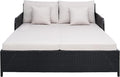 Safavieh Outdoor Collection PAT7500 Daybed, Black/Light Grey