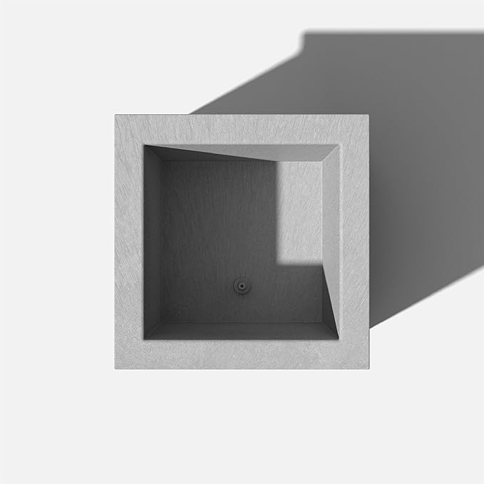 Veradek Brixton Series Cube Plastic Planter - Square Planter for Indoor or Outdoor Patio/Front Porch | Durable All-Weather Use w/Drainage Holes | Classic Estate Design for Flowers, Tall Plants, Trees