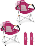 KingCamp Hammock Camping Chair, Swinging Portable Folding Camp Chairs for Adults Max 400lbs Heavy Duty Foldable Oversized Rocker with Aluminum Alloy Frame Cup Holder for Outdoor Beach Patio Sport